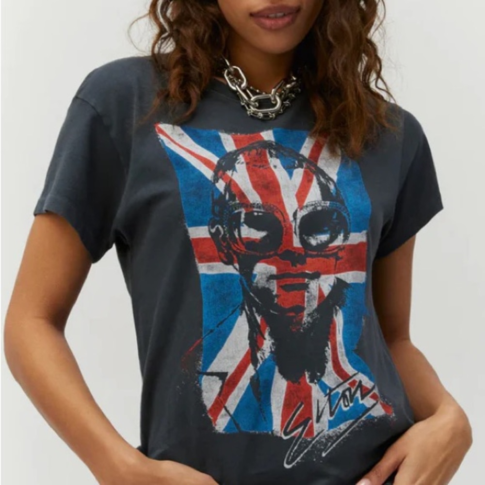 NWOT Daydreamer Graphic Tee with Elton John Union Jack Design